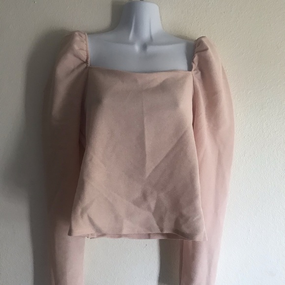 🔥Ribbed square neck puff sleeve top - Picture 3 of 4